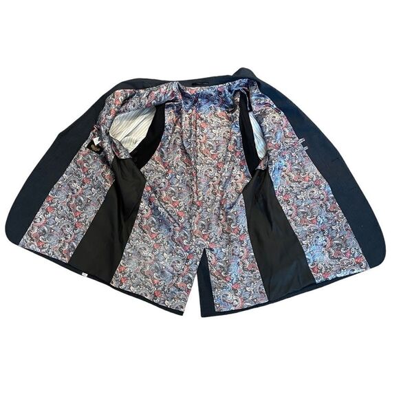 J. GRILL Dallas Collection Mens Suit Jacket Formal Career Long Sleeve Dark Blue - Picture 7 of 9